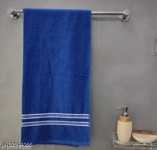 Cotton Bolls Quick Dry Cotton 400 GSM Bath Towel Royal Blue