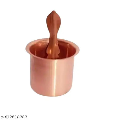 DARIDRA BHANJAN Brand Panchpatra Pali Set in Copper for Puja || Best Use in Pujan at Home/Temple