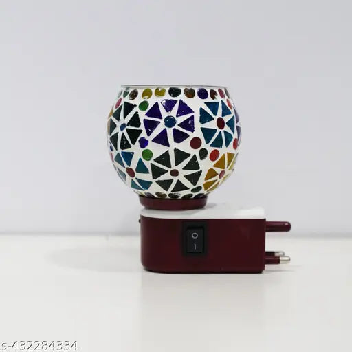 Zuper Kapoor Dani Electrical Camphor Diffuser Glass with On/Off Switch to Toggle Between Burner and Lamp