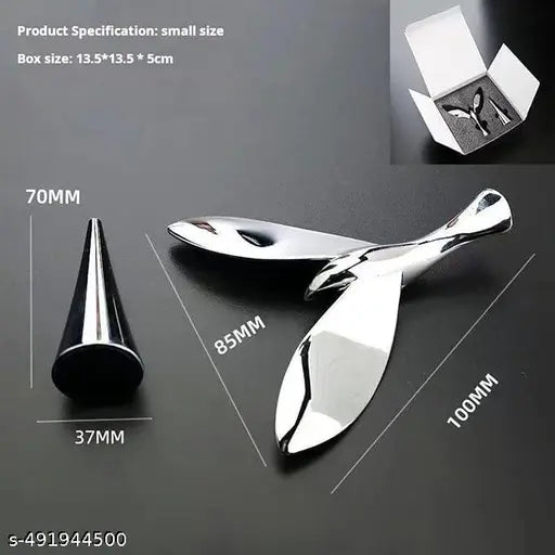 ABJI Balancing Bird Eiffel Tower 4.3Inch | Balance Bird Alloy Gravitys Balance Toys | Self Balancing Bird Eiffel Tower Antique Vintage Statue for Home Decor, Office, Tabletop Decoration Silver