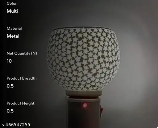 Kapoordani Oil Diffuser With On Off Switch To Toggle For Burner & Lamp Glass, Plastic, Steel Incense Holder Set