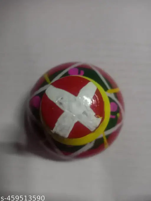 2 pack round shape multi colour hand painted Sindoor dani/sindhora/sindoor box