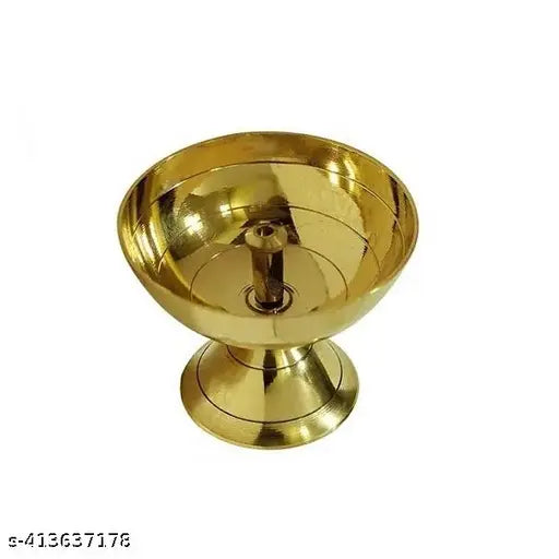 Home Trends India - Pure Brass paro pyali Kamal Akhand Diya Deepak puja Diya Best for Home & Office Decoration & Gift Purpose Handicraft Brass Table Diya (set of Pack 6)