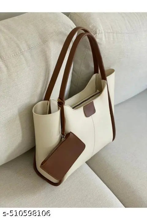 Stylish Shoulder Bag Set for Women with Coordinating Small Purse