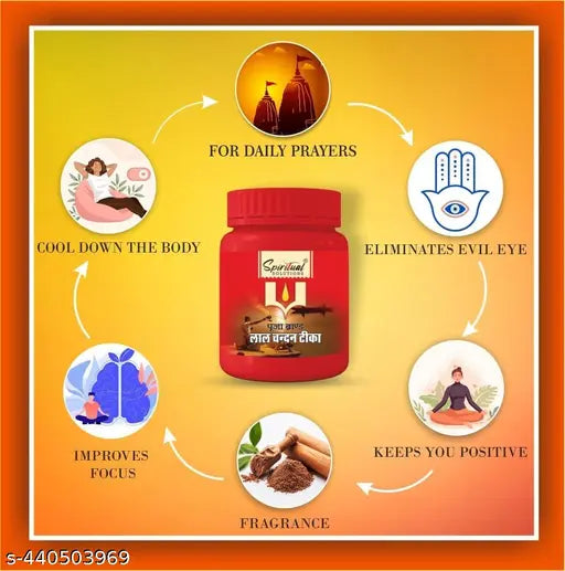 Premium Chandan Tika | Pure Sandalwood Paste with Long Lasting Fragrance | Tilak for Daily Pooja, Hawan