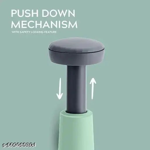 Quick & Easy Square 6 Blade Push Chopper Push N Chop Hand Press Vegetable Chopper with Easy Push and Close - 1000 Ml