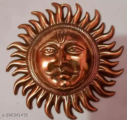 Wall Hanging Lord Sun Idol Suraj surya Murti Statue Brass Decorative Showpiece for Wall Décor Room Décor Best for Housewarming Vastu Good Luck Decorative Showpiece