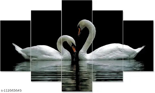 Set Of 5 Modern Art Wall Painting For Living Room /Modern art self adeshive Home decorative gift item , office , hotel MDF framed painting 17 x 30 inch