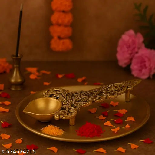 Brass Kapoor Dani for Pooja | Traditional Kapoor Burner for Home Temple | Decorative Brass Dhoop Dani for Aarti