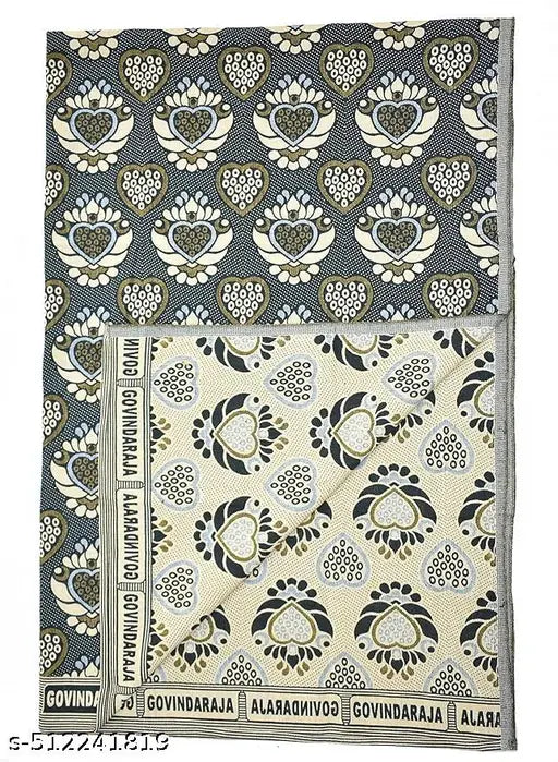 NISSI Govindaraja Blanket Multicolour 100% Cotton Floral/Solapur bedsheet /Chennimalai Bedsheet Size : 60" X 90" (5' x 7.5'Feet) (Pattern May Vary) Pack of 4