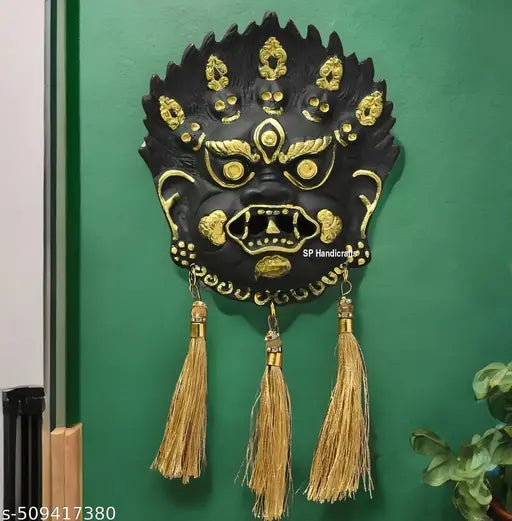 SP Handicrafts Kirtimukha Nazar Battu for Home Entrance | Multicolor Evil Eye Protection Wall Hanging | Vastu & Traditional Indian Decor | Metal Protective Mask