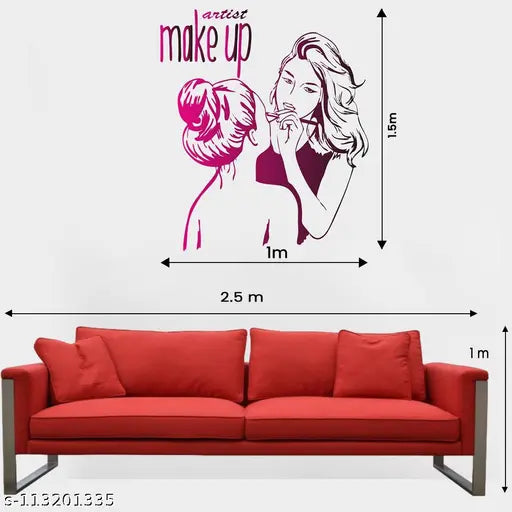 Artist Make Up Wall Sticker to add life to your  Walls (Medium)