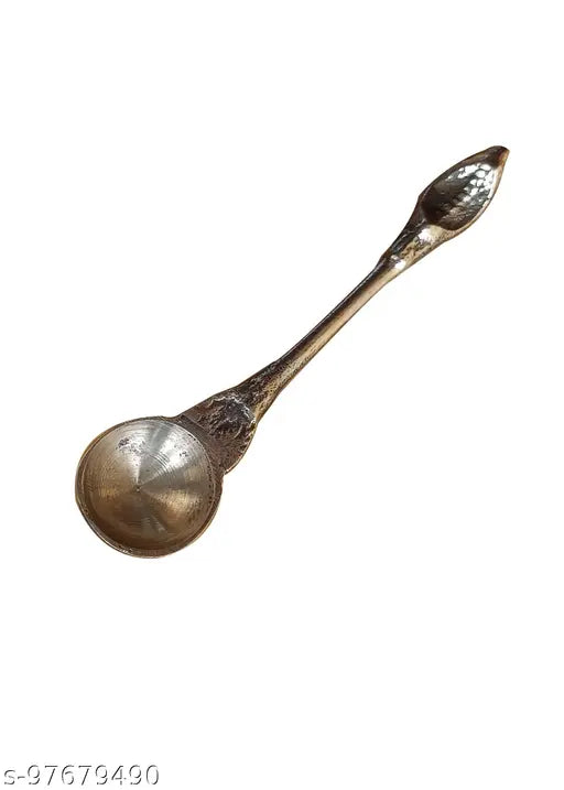 Craft World  Brass Panch Patra Glass with Naga Spoon, Panchapatra Set for Serve Secread/Holy Water, for Poojan Purpose. puja articles