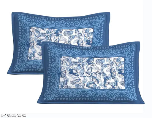 Jaipuri printed Double Bed Bedsheet 1 Bedsheet with 2 Pillow Cover and single bedsheet with 1 Pillow Cover