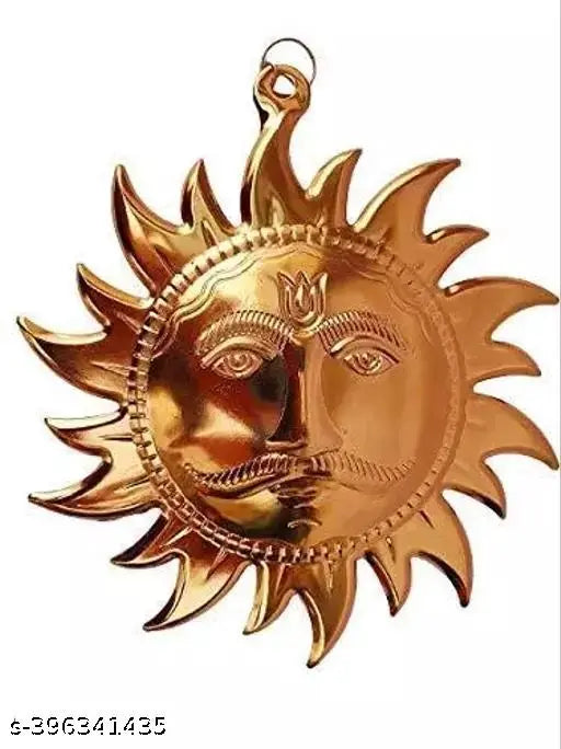 Wall Hanging Lord Sun Idol Suraj surya Murti Statue Brass Decorative Showpiece for Wall Décor Room Décor Best for Housewarming Vastu Good Luck Decorative Showpiece