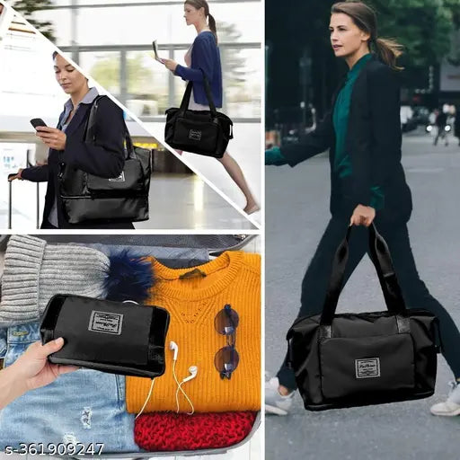 Large Capacity Folding Travel Bag, Waterproof lightweight, Designer bag handbag for ladies Luggage duffle Bags, Carry on Luggage with Fixed Strap, Foldable Bag, fashion everyday ladies handbag