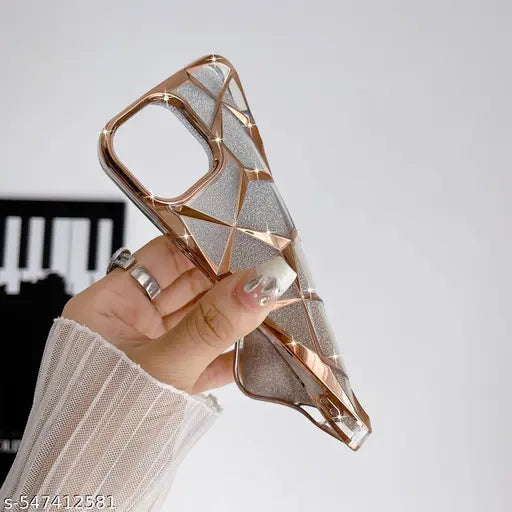 vivo Y16 Luxury Electroplated Geometric 3D Cube, Bling Shiny Soft TPU Clear Shockproof Women Girls Protective back Cover case