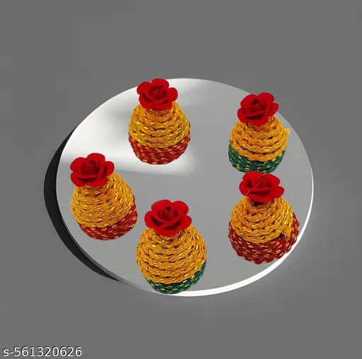 TEJ GIFTS Elegant Designer Saptapadi Supari – Pack of 11 – Fancy Decorative Betel Nut for Wedding Pooja, Engagement, Varmala, Housewarming & Auspicious Ceremonies – Traditional Handcrafted Return Gift Item (Design 6)