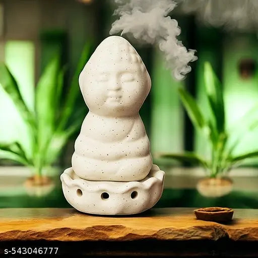 VOIDROP White Little Baby Buddha Handcrafted Incense Holder