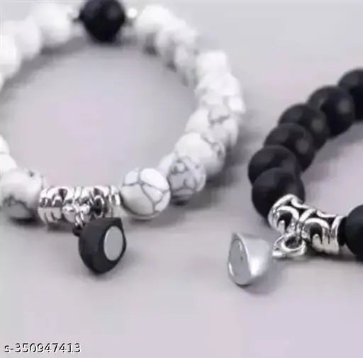 Couple bracelet magnetic mutual attraction matching stone beads bracelets