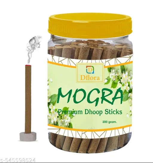 Dflora Dhoop Batti Puja Sticks Combo Pack Guggle , Mogra, Oudh free Dhoop Sticks holder for Prayer & Home Fragrance 300 gram Set