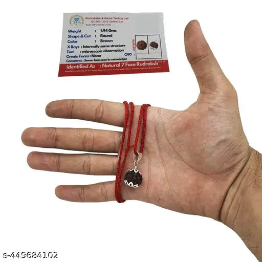 Original 7 Mukhi Nepali Rudraksha Seven Face Rudraksh Wood Pendant AOQ268