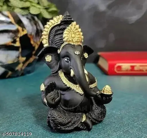 Statue for Home Decor | Ganesha murti for Office Desk, & Ganpati Idol for Car Dashboard | Unique Wedding & Birthday Gift