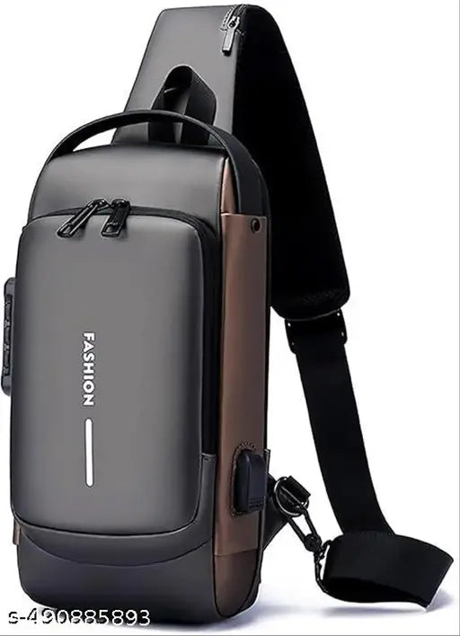 Waterproof Polyester Slim Unisex Crossbody Sling Bag Chest Backpack Men's Shoulder Bag, Leisure Travel Handbag, Hard Shell Anti-Theft Chest Bag(1pc).