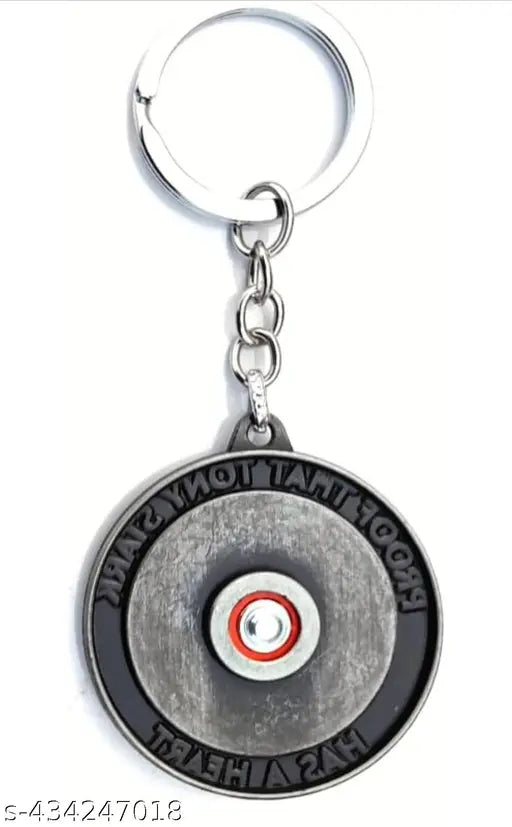 Spinner 3D Iron Man Proof That Tony Stark Has A Heart Girl Boys Avenger Keychain