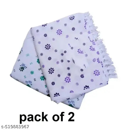 Cotton White Bath towels (pack of 2) men , women , kids