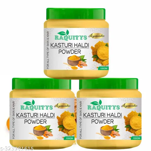raquitys Kasturi Haldi Face Pack Powder (100 g) pack of 3