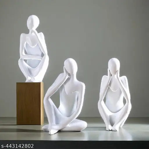 3 pcs thinker showpiece set for home decor which gives elegant look to your home ,office , restaurant,bars and shop