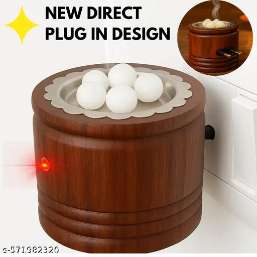 DIVYA SUGANDH Kapoor dani Electric Kapoor Kapur dani  dani Kapoor Burner for Home Fragrance Room Freshener/Kapur Burner/Kapoor Dispenser/ Holder for Pooja, Meditation Sheesham Wood - 1