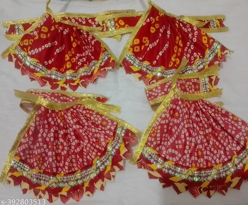 Festive Dress Set for Your Puja (Durga, Lakshmi, Saraswati, Parvati) - Multicolor (Size 4")