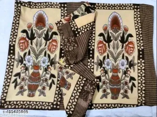 WOOLLEN DOUBLE BEDSHEET//WARM BEDSHEET FOR DOUBLE BED//BROWN WARM FLORAL BEDSHEET/ bedding set 1+2 with 2 pillow cover size 90*90