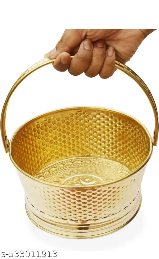 RING: Traditional metal Pooja Baskett