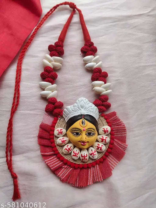 Fabric durga jewellery set