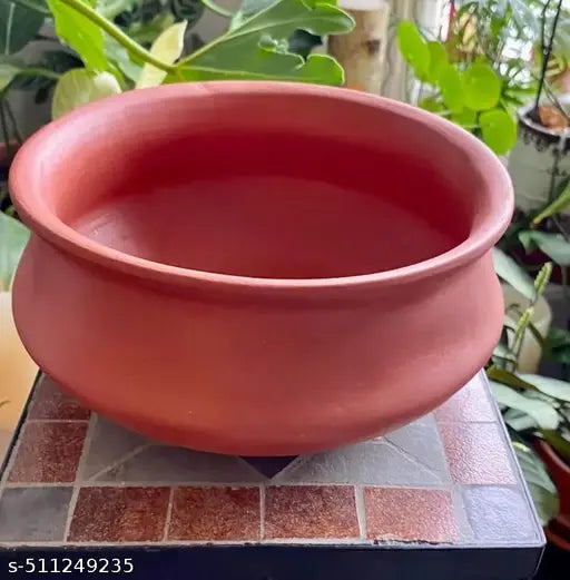 Clay Dahi Handi 1Litter | Natural Earthen Pot for Curd & Cooking pack of 1