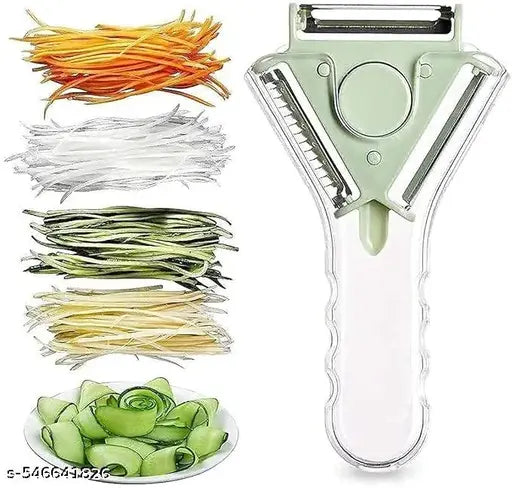 Premium Quality Vegetable Peeler, Multifunctional Fruit Peelers with 3 Blades Stainless Potato Peeler Stainless Steel Shredder Slicer for Cabbage, Apple, Carrot