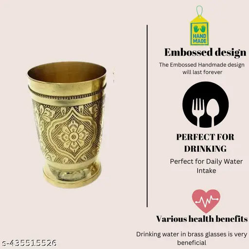 Pure Brass Glass  |Brass utensil | Brass pot|  Pittal Glass  | Perfect for Puja, Health & Everyday Use