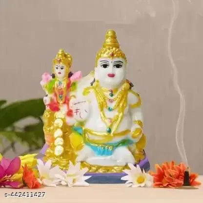 Laxmi. Kuber/Lakshmi Kuber Idol Kuber ji Maharaj for Home Temple Diwali Puja, Spiritual Puja Vastu Figurine, Office, Gift etc. Decorative Showpiece - 10 cm (Polyresin, Multicolor)
