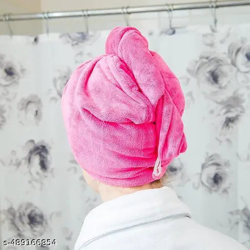 Microfiber Cotton Quick Absorbent Hair Drying Magic Hair Towel Wrap Hair Wrapper Dryer SOFE Microfiber Turban Head Towel Cap for Women