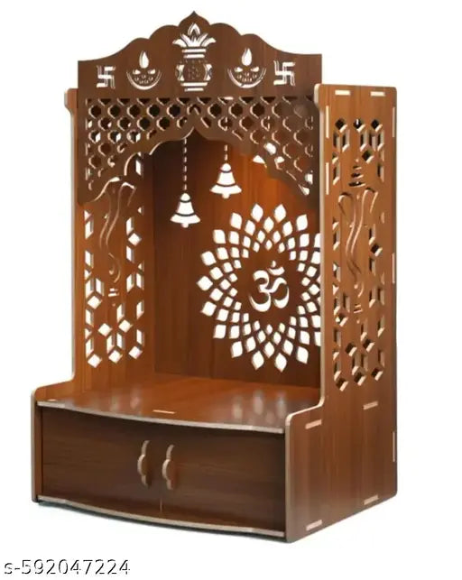 Premium Wooden Pooja Mandir for Home Temple Décor