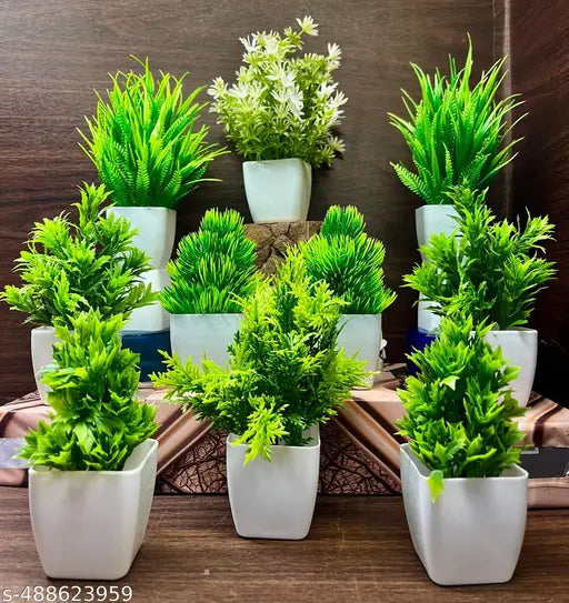 artificial plant (set of 10) home decoration , bathroom decoration, office decoration, marrige decoration, your balcony decoration etc...