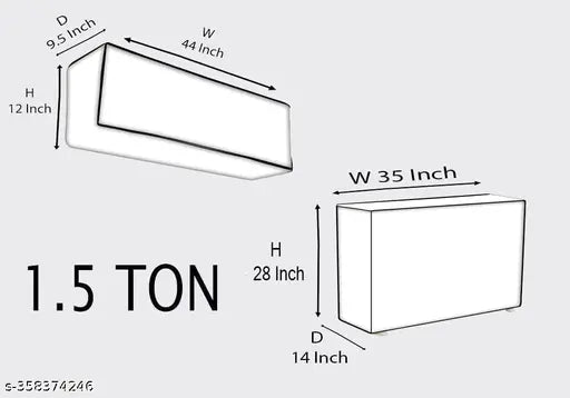 AC Covers 1.5 Tons Indoor Unit Only | All Weather Covers | Protection from Dusts, Insects and Corrosion | Winter Friendly | Elastic Stretchable | Attractive Digital Prints | (RED -BIG FLOWER)