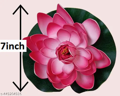 Floating lotusflower pack of 1 with 1 plastic tray, 10 artificial rose and pearl beads