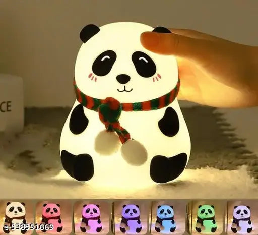 Panda Night Lamp – Close Eyes | Soft Silicone Touch Lamp, Rechargeable Night Light for Kids, Cute Panda Gift for Boys & Girls