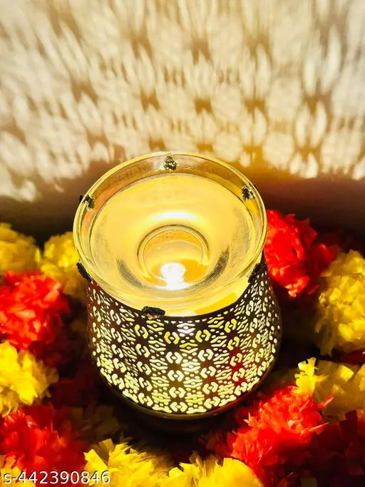 R.R.V. INTERNATIONAL Aroma Diffuser/Burner Made by Galvanized Metal with 10 ml Aroma Oil