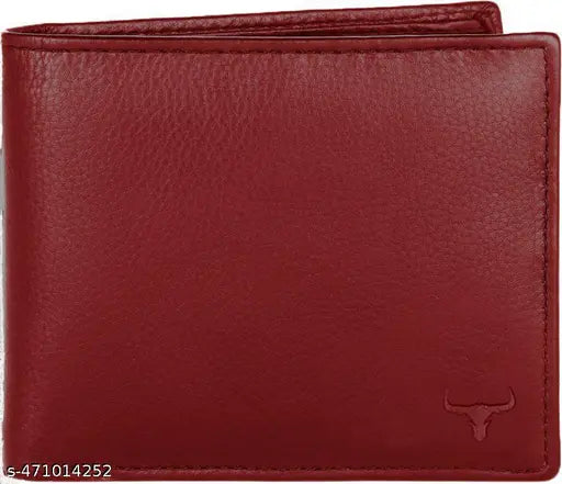 WILD NAPA RFID Protected Red Genuine High Quality Leather Wallets for Men | Pure Leather Purse | Men Leather Wallet