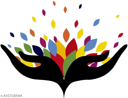 Multi Color Decorative Abstract Wall Sticker (47 cm x 60 cm)